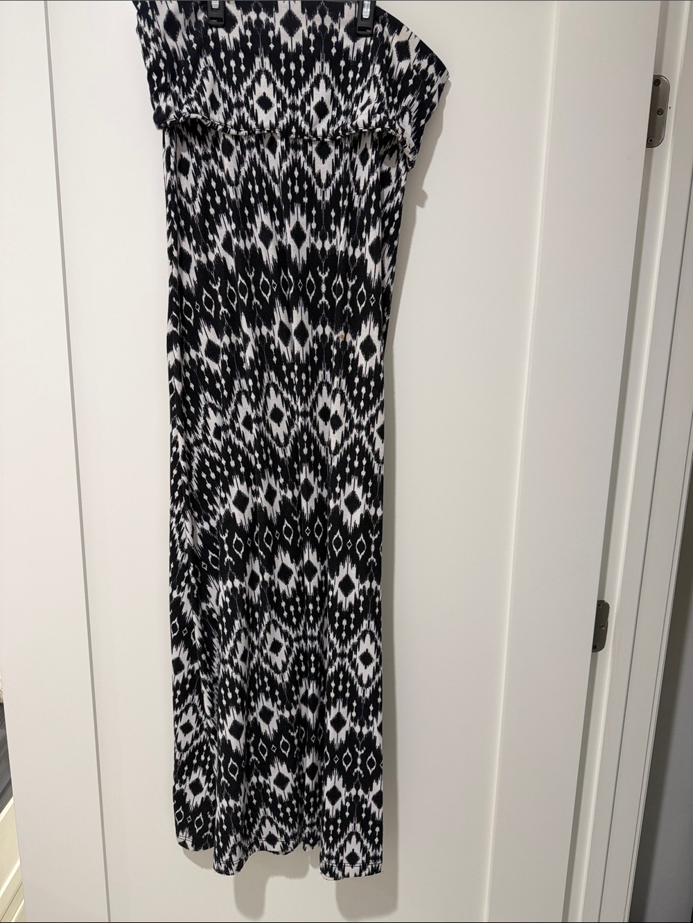Vintage Mudd Black & White Printed Strapless Maxi Skirt One Size